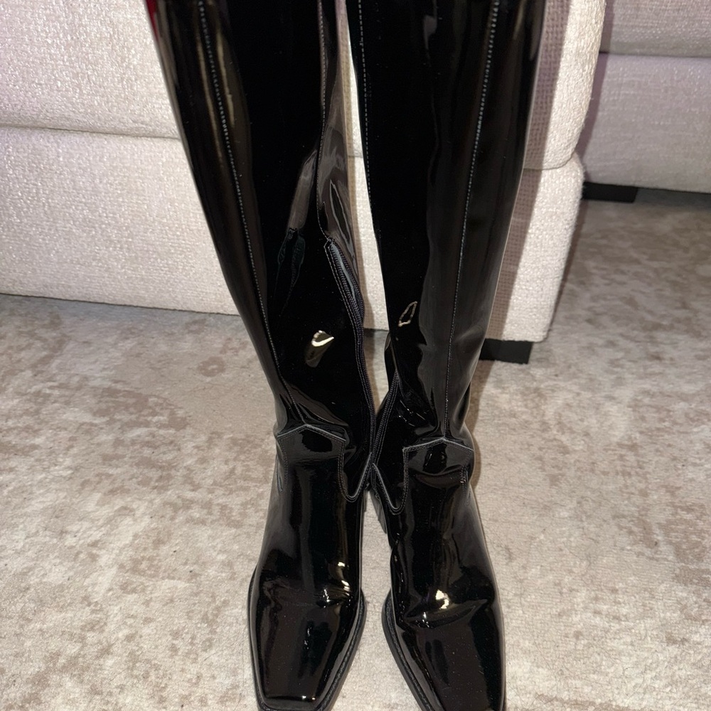 Vince Camuto Black Over the Knee Boots Sleek Design